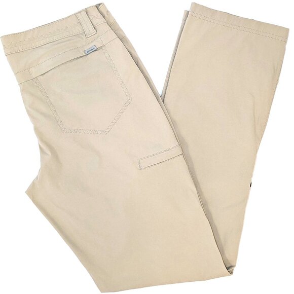 Eddie Bauer | Women's Travex Tan Outdoor Nylon Roll Cuff Pants Capris | Size 8 - Picture 13 of 16
